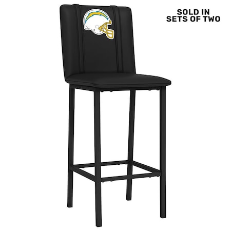 Dreamseat Bar Stool 500 with Los Angeles Chargers Helmet Logo, 2PK XZ500BSDBLK-PSNFL20077A